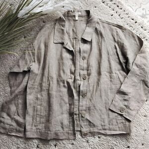 Eileen Fisher Linen Shirt Jacket